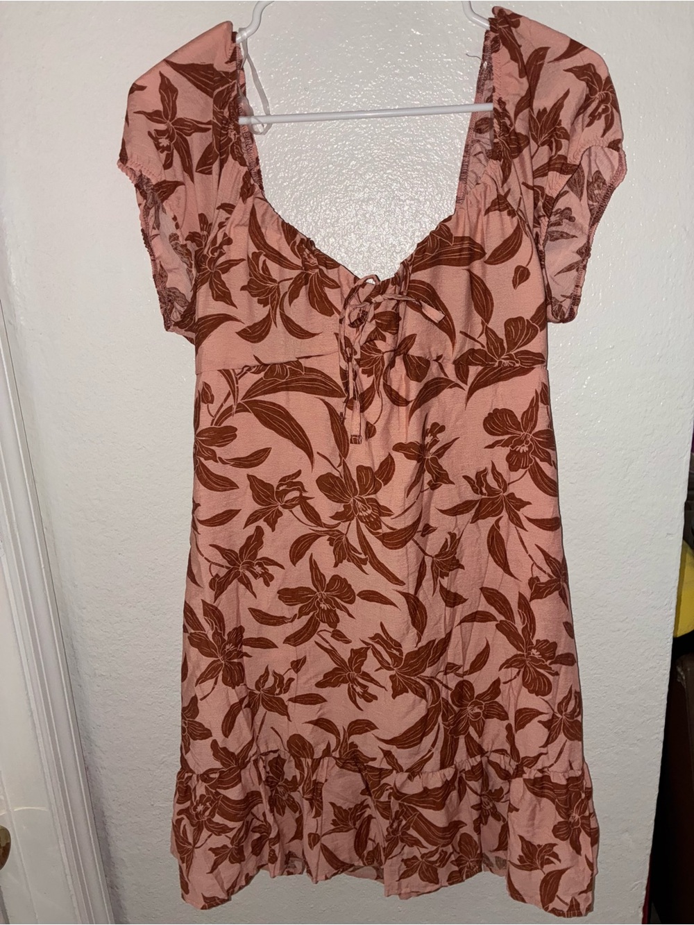 Derek Heart Pink and Rust Floral Dress
